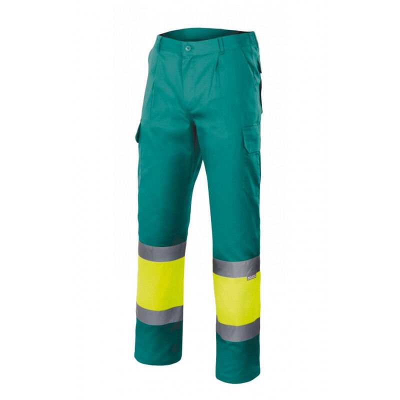 

Pantalón bicolor de alta visibilidad con cintura elástica Multibolsillos VELILLA Serie 157 | 4XL - Verde / Amarillo
