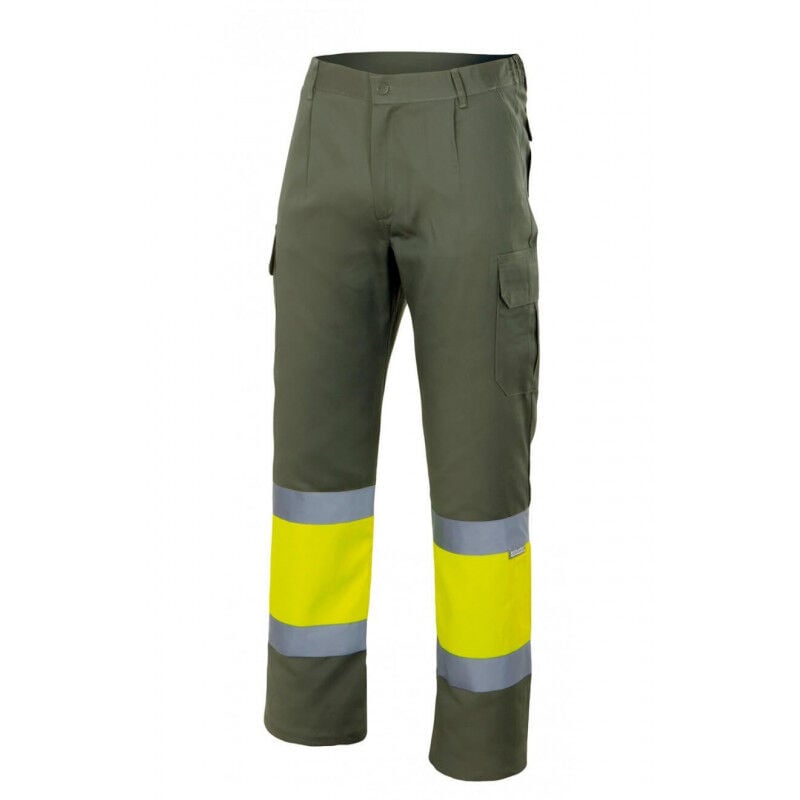 

Pantalón bicolor de alta visibilidad con cintura elástica Multibolsillos VELILLA Serie 157 | Verde caza / Amarillo flúor - 5XL