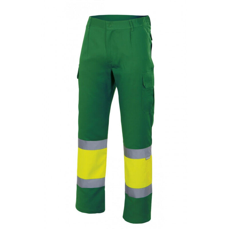 

Pantalón bicolor de alta visibilidad con cintura elástica Multibolsillos VELILLA Serie 157 | Verde hierba / Amarillo flúor - 5XL
