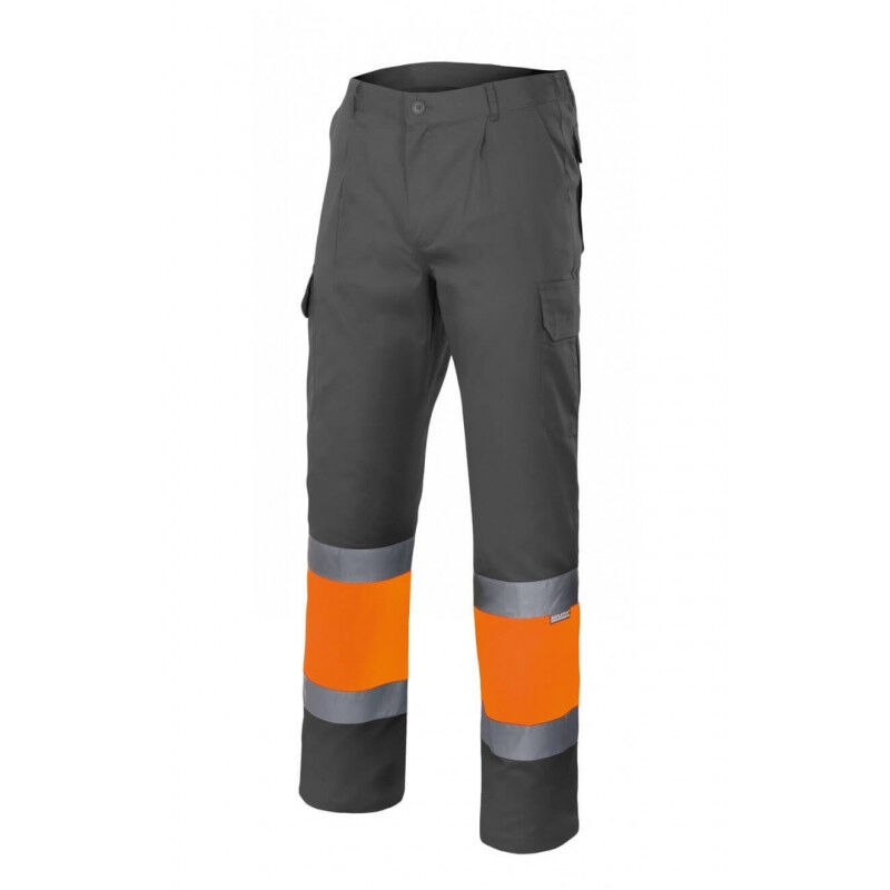 

Pantalón bicolor de alta visibilidad con cintura elástica Multibolsillos VELILLA Serie 157 | XL - Gris / Naranja flúor