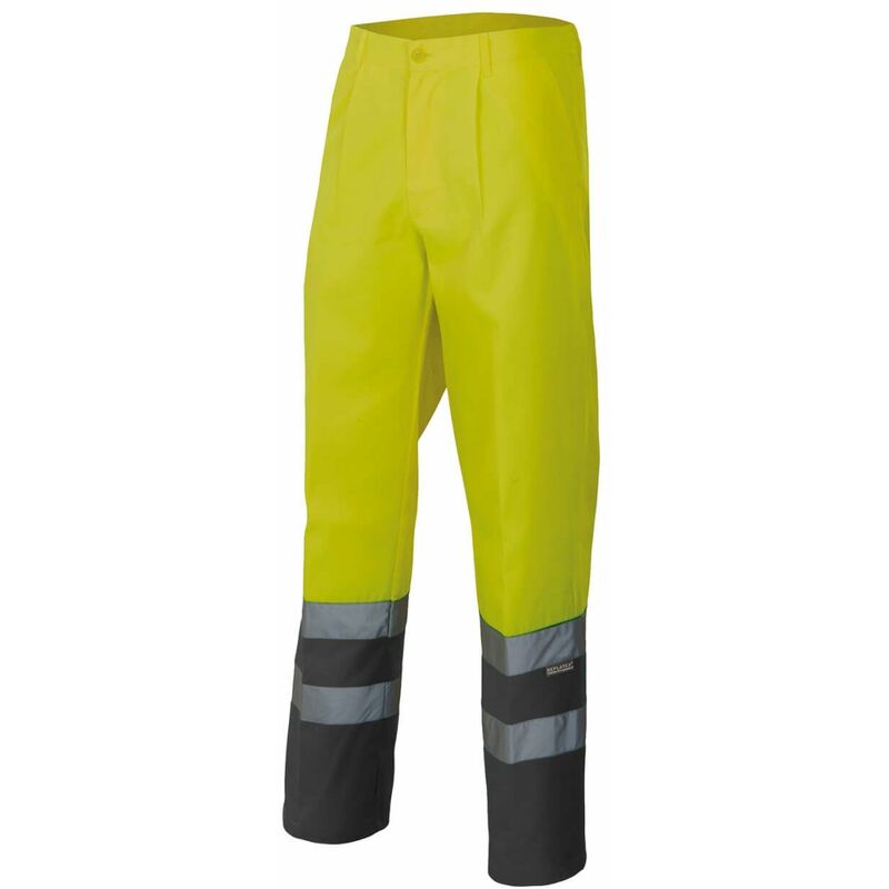 

Pantalón bicolor de alta visibilidad con cintas reflectantes en piernas VELILLA Serie 158 | S - Amarillo / Gris