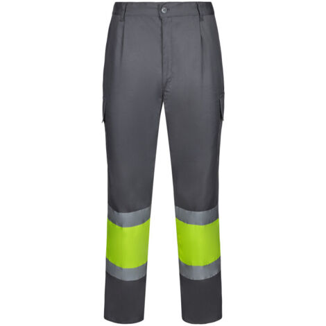 Pantalón bicolor AV - Gris Amarillo / Flúor - Talla XL
