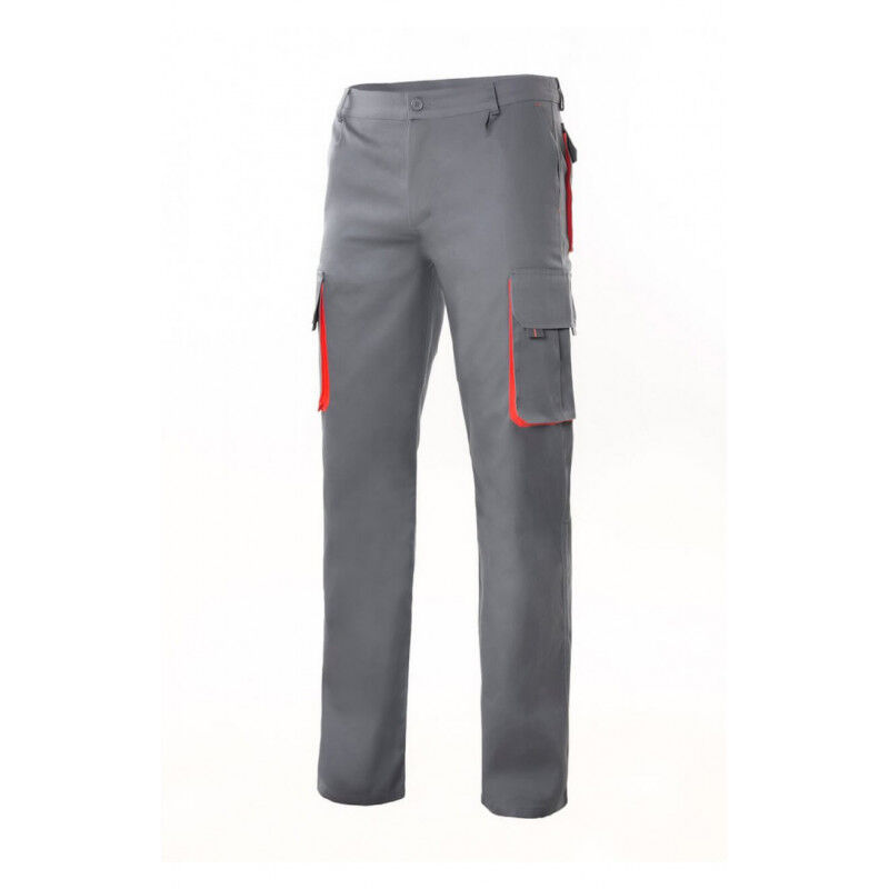 

Pantalón bicolor forrado con refuerzo en tejido trasero Serie F103004 | Gris / Rojo - 34 - Velilla