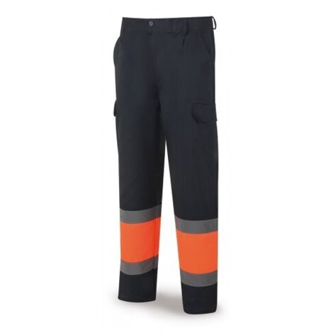 Pantalón bicolor MARCA PL 388PFXNFA de alta visibilidad poliéster/algodón 200 gr T-58