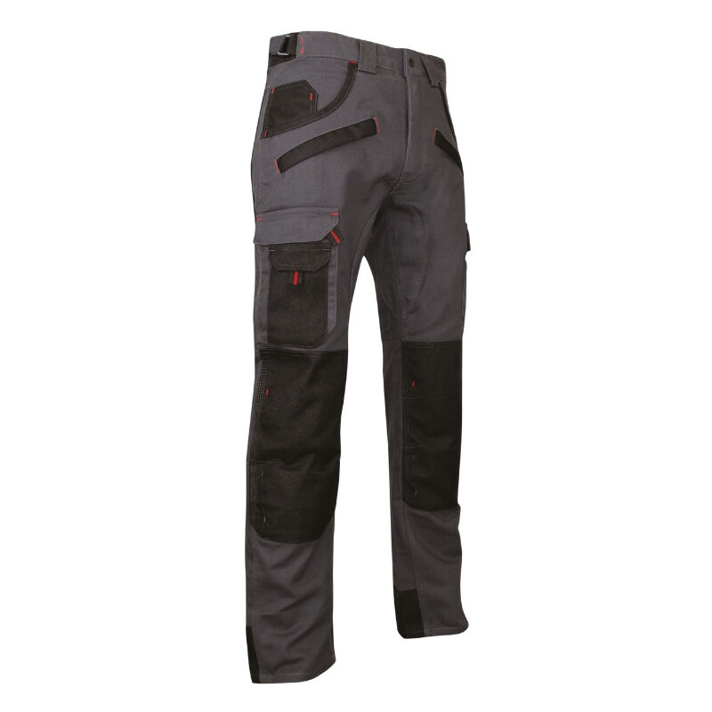 Pantalon bicolore argile LMA 1261 - Gris / Noir - 36 - Gris / Noir