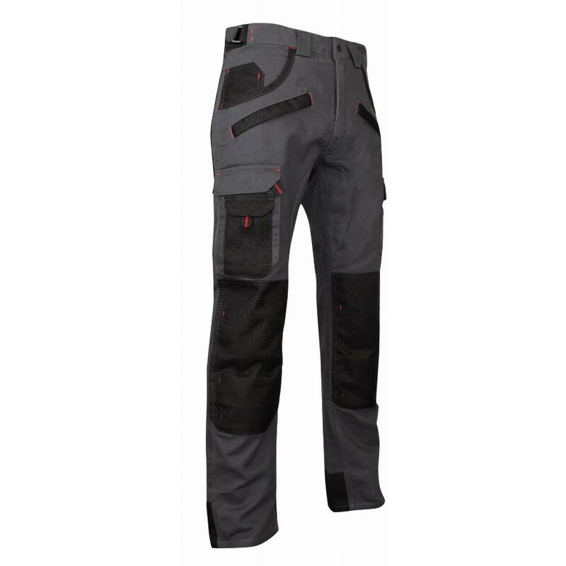 lma - pantalon argile gris nuit / noir - 1261