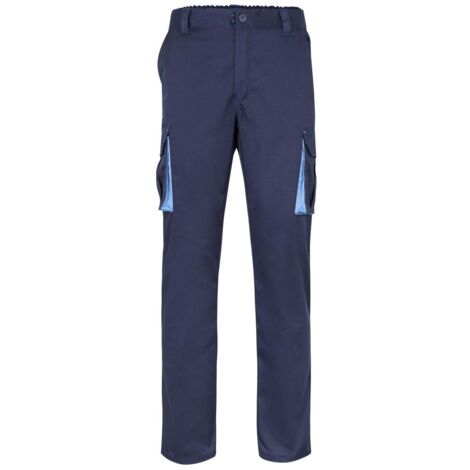 PANTALON BICOLORE BLEU MARINE/BLEU CLAIR 50