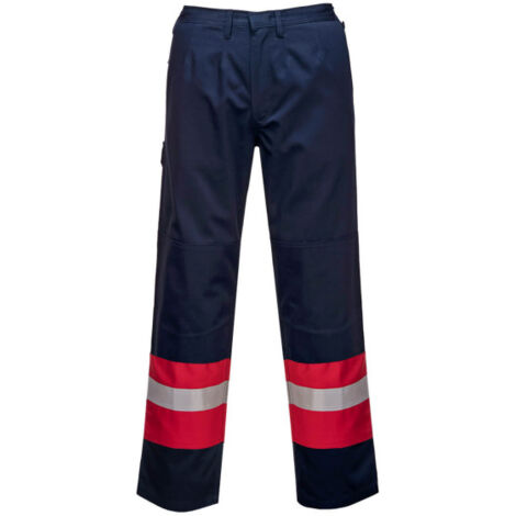 Pantalón Bizflame Plus Regular azul marino combinado cintas reflectantes FR56 M Azul Marino