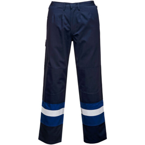 Pantalón Bizflame Plus Regular azul marino combinado cintas reflectantes FR56 S Azul marino / Azulina