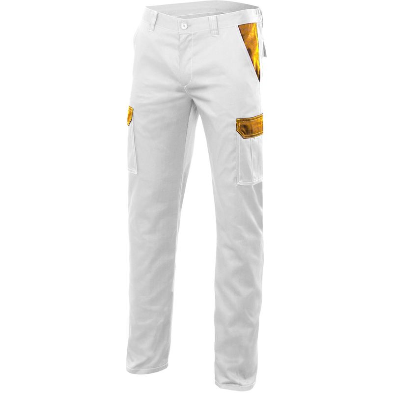 

PANTALON STRETCH BICOLOR MULTIBOLSILLOS Blanco 36