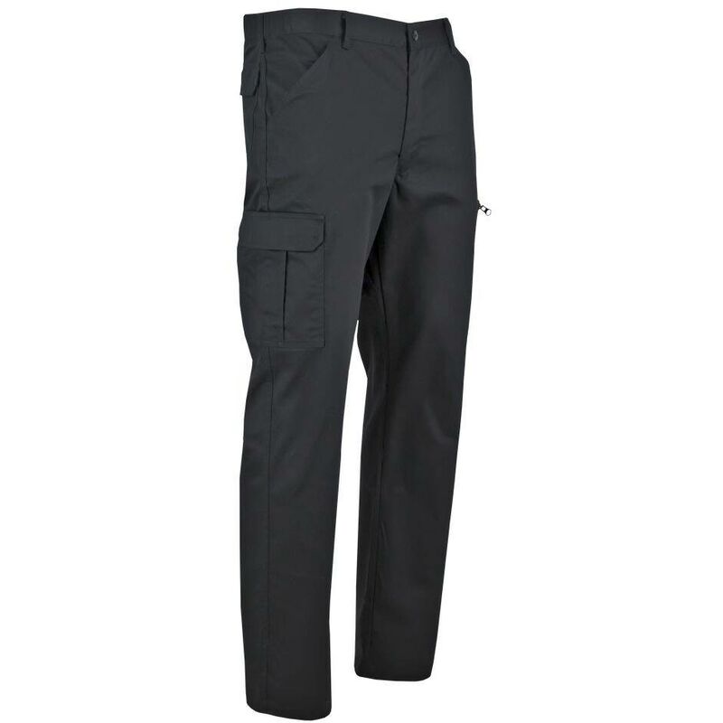 lma - pantalon multipoches calibre noir m - noir