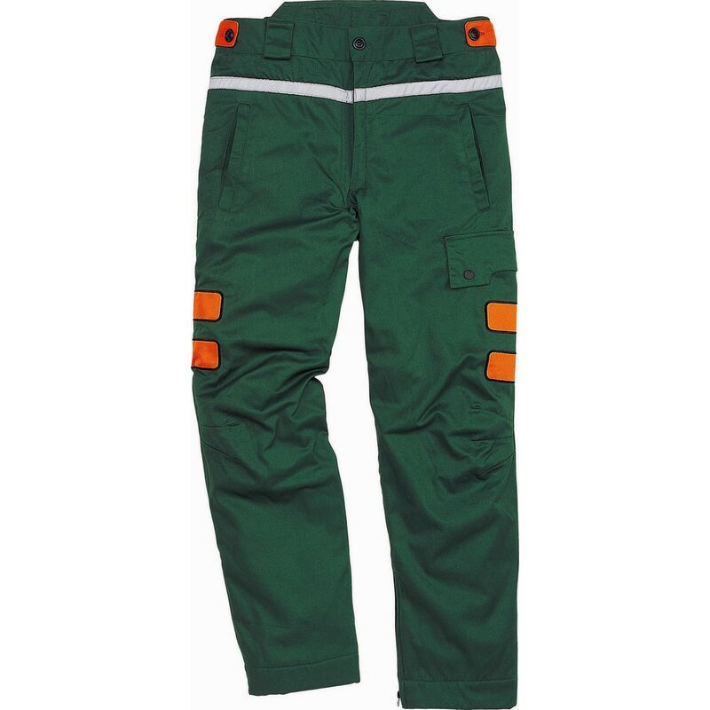 Pantalon bucheron Delta Plus doublure avec complexe anti-coupure vert / orange meleze 3 - MELE3VE0 38/40 (m) - Vert