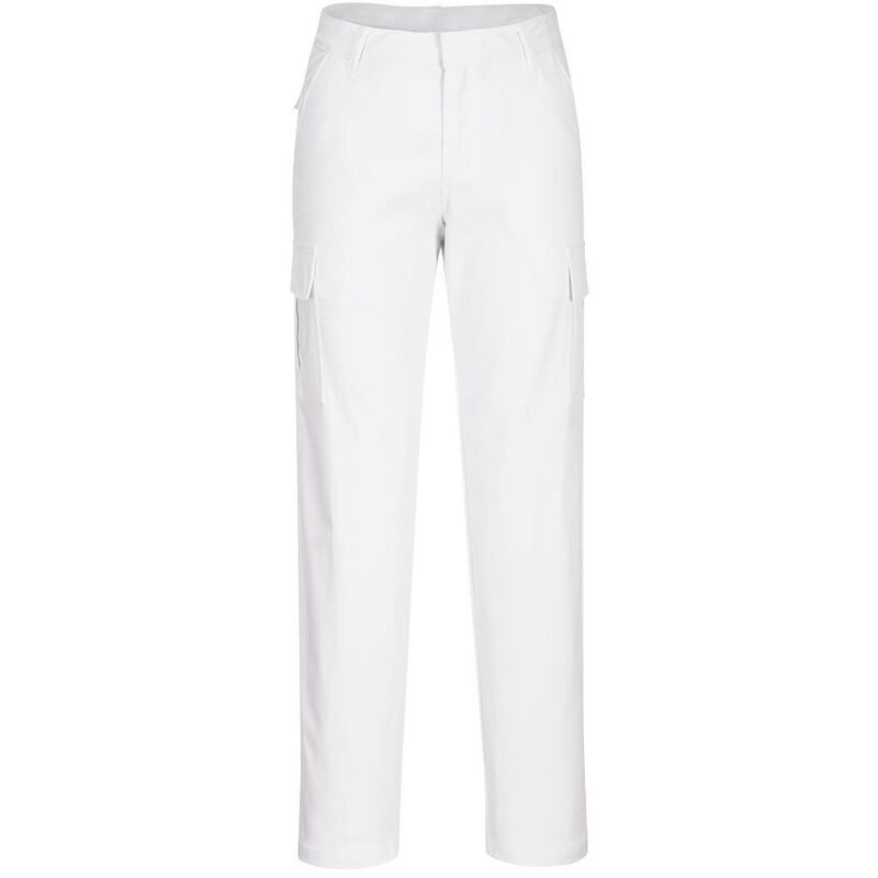 pantalon cargo extensible pour femmes couleur : blanc taille 42 portwest