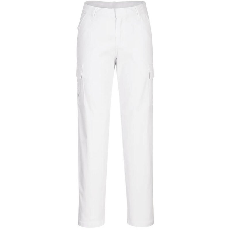 Pantalon cargo extensible pour Femmes couleur : Blanc taille 48 Portwest