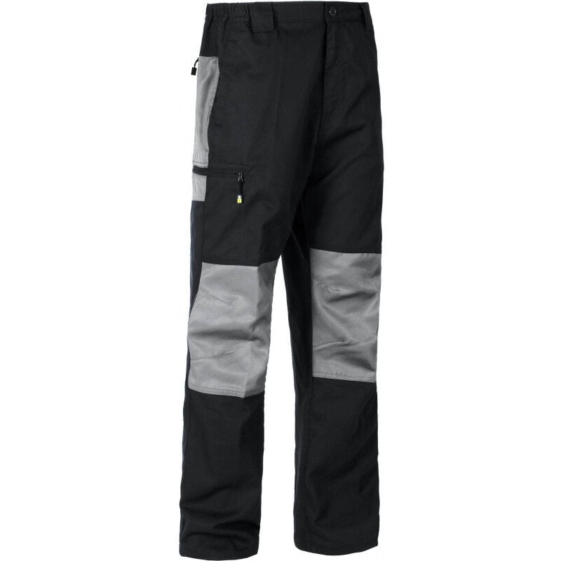 

Pantalón multibolsillos con rodilleras a contraste Combi B1411 | S - Negro+Gris - Workteam