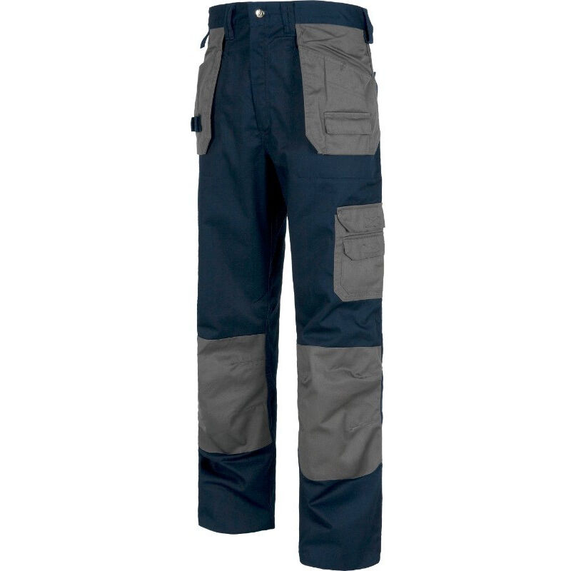 

Pantalón de trabajo multibolsillos con refuerzo en rodilleras Combi B1419 | 44 - Marino+Gris - Workteam