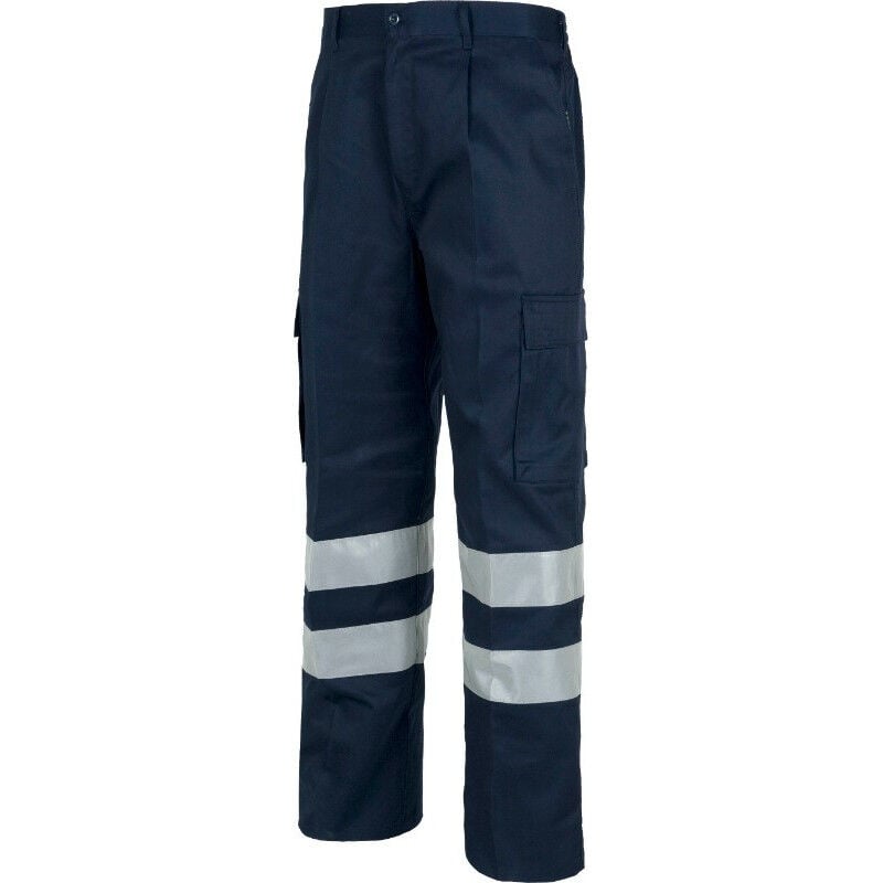 

Pantalón recto multibolsillos con cintas reflectantes en perneras WORKTEAM Combi B1407 | Azul marino - 42