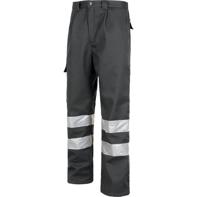 

Pantalón de pana con cintas reflectantes con forro polar interior WORKTEAM Combi B1417 | Gris - 42