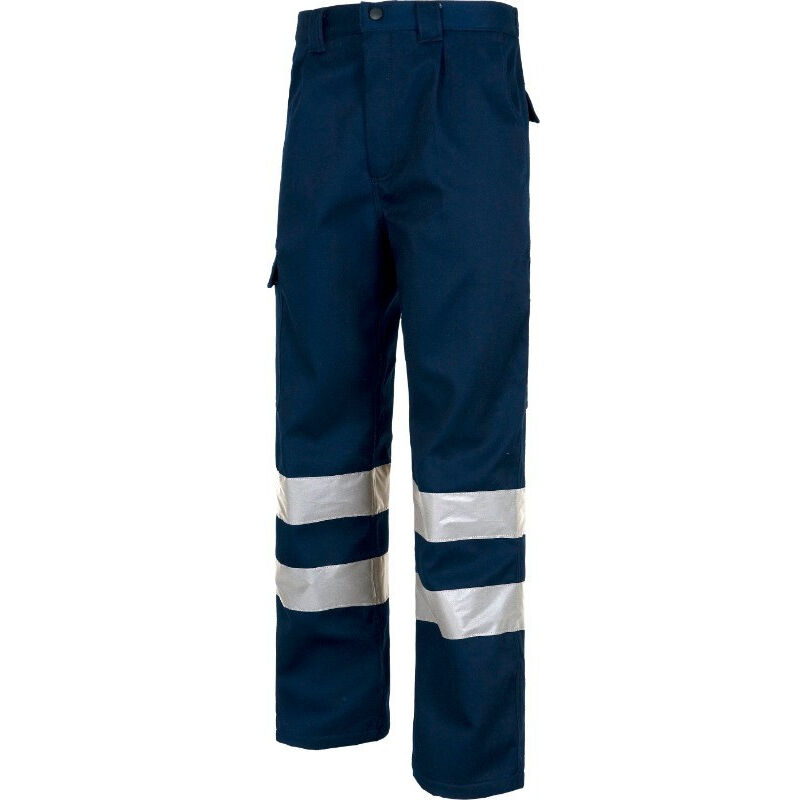 

Pantalón de pana con cintas reflectantes con forro polar interior WORKTEAM Combi B1417 | Azul marino - 48