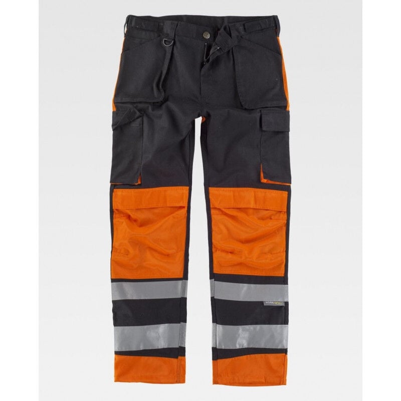 

Pantalón de alta visibilidad para usar con rodilleras WORKTEAM Combi C2914 | 44 - Negro / Naranja A.V