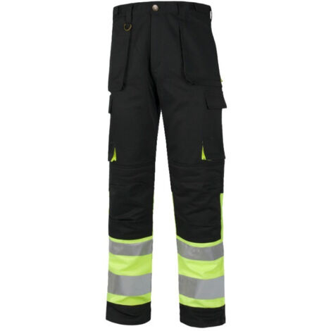 Pantalón combinado de triple costura con cintas reflectantes WORKTEAM C2918