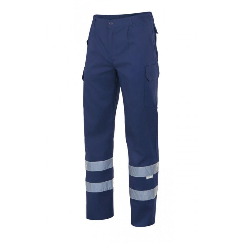 

Pantalón con cintas reflectantes multibolsillos con costura trasera de seguridad VELILLA Serie 159 | Azul marino - 2XL