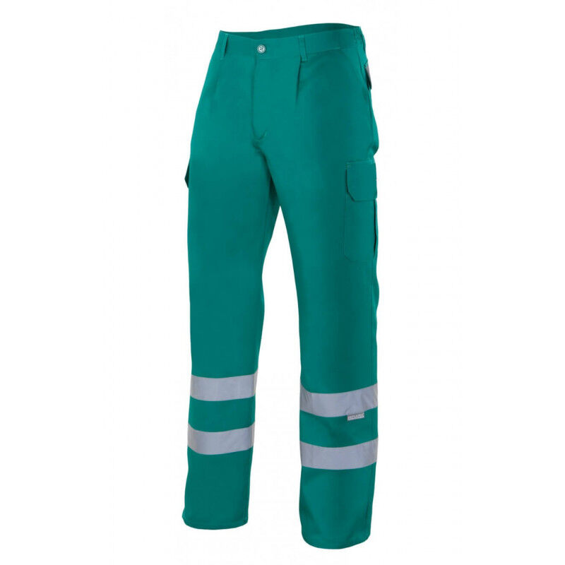 

Pantalón con cintas reflectantes multibolsillos con costura trasera de seguridad VELILLA Serie 159 | Verde - S