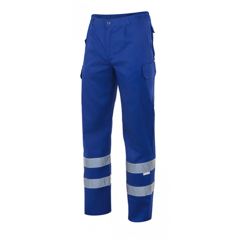 

Pantalón con cintas reflectantes multibolsillos con costura trasera de seguridad VELILLA Serie 159 | M - Azulina