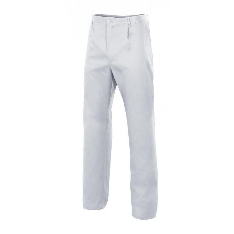 

Pantalón industrial con pinzas y cierre central con cremallera Serie 349 | Blanco - 36 - Velilla