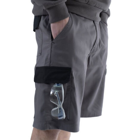 Pantalón corto bitono stretch para verano TORROX SAFETOP XL Gris / Negro