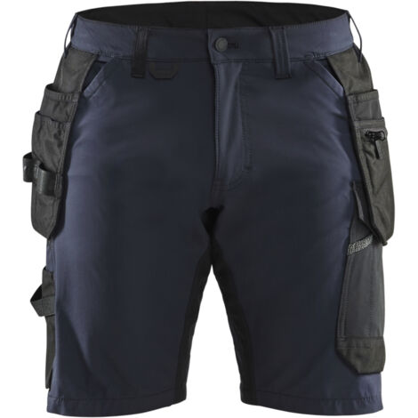 Pantalón corto de trabajo artesanal stretch 4D 1520 - Azul marino/Negro M - FR(42) - SE(C48) - Normas