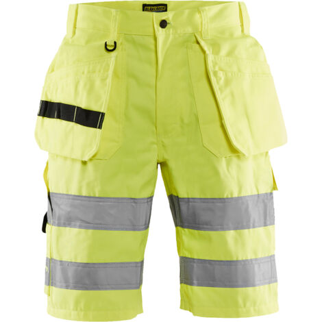 Pantalón corto de trabajo de alta visibilidad 15351811 - Amarillo fluorescente XL - ES(50) - SE(C56) - Normas