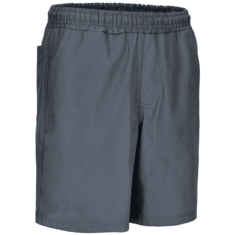 Pantalón corto de trabajo multibolsillos, ligero y refrescante, en tejido plano de poliéster y algodón VALENTO AEROPLANE 3XL Gris cemento