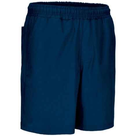 Pantalón corto de trabajo multibolsillos, ligero y refrescante, en tejido plano de poliéster y algodón VALENTO AEROPLANE S Azul marino orión
