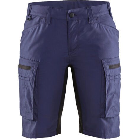 Pantalón corto de trabajo para mantenimiento stretch mujer 7149 - Azul marino/Negro M - FR(42) - SE(C40) - Normas