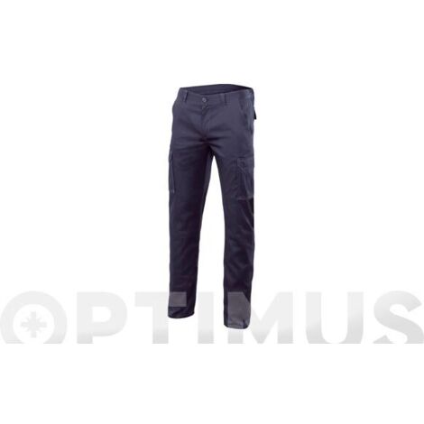 PANTALON COTON / FIBRE / POLYESTER STRETCH BLEU MARINE 42