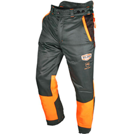 pantalon de bûcheronnage multi-poches. norme ce en381-5, classe 1 (20 m/s), type a. taille m 42/44. homologué kwf.