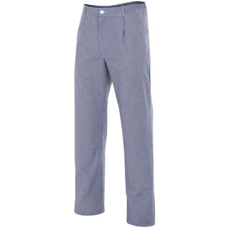 Pantalón De Cocina Cuadros Azul Marino 60