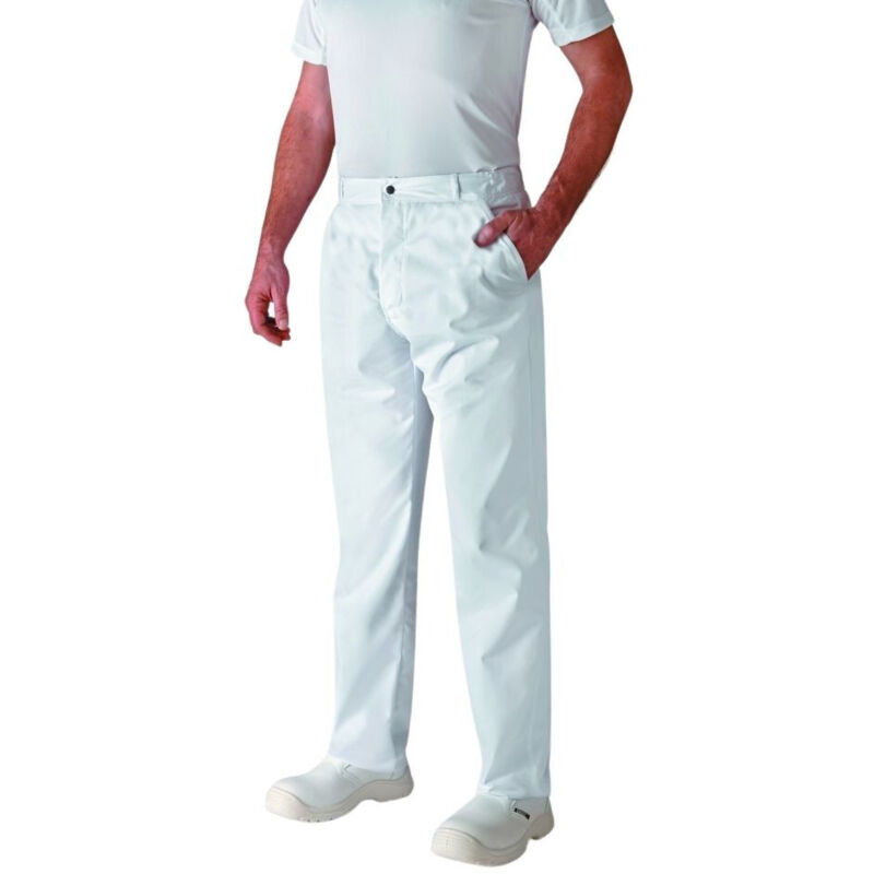 Pantalon de cuisine ceinture élastiquée Robur Timeo Blanc 50