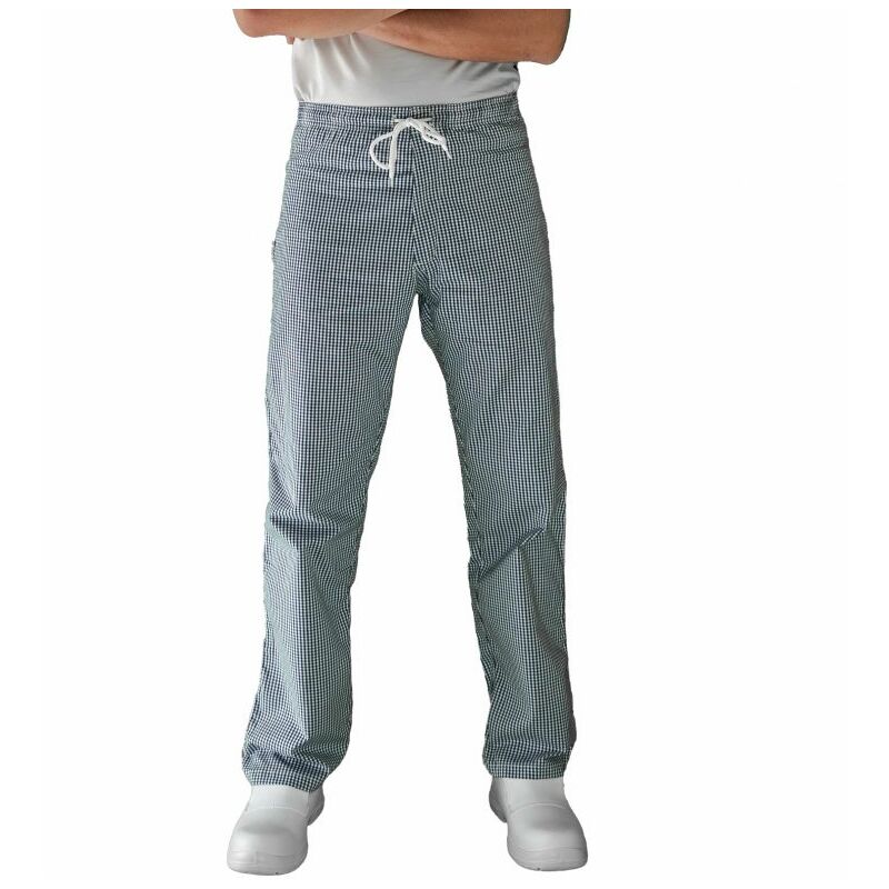 Carbonn Workwear Et Epi - Carbonn - Pantalon de cuisine pied de poule - Femme & Homme Taille:XXS - Bleu / Blanc