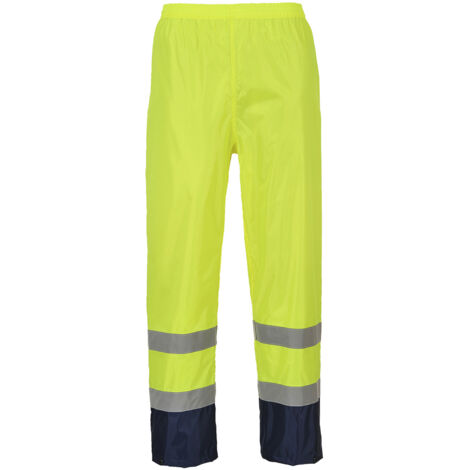 Pantalón de lluvia Hi-Vis bicolor Amarillo/Azul marino XL - FR(50-52) - UK(40-41)
