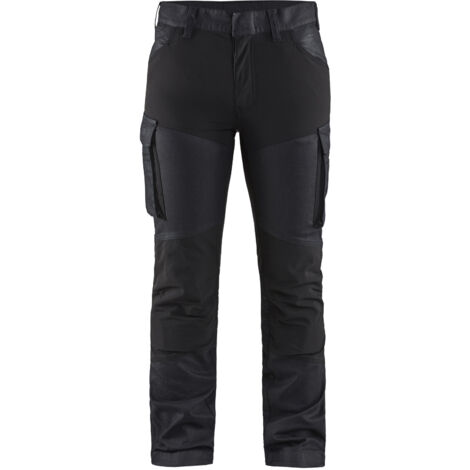Pantalón de mantenimiento de mezclilla elástica para mujer 2D 7147 - Azul marino/Negro 2XL - FR(52) - SE(C50) - Normas