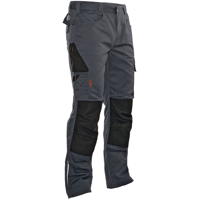 JOBMAN Pantalon de manutention 2321, gris/noir, taille 27 trapue - Gris/noir