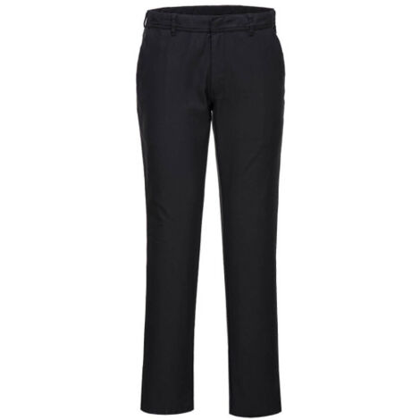 Pantalón de mujer estilo Chino elástico sarga algodón S235 40 pulgadas Negro