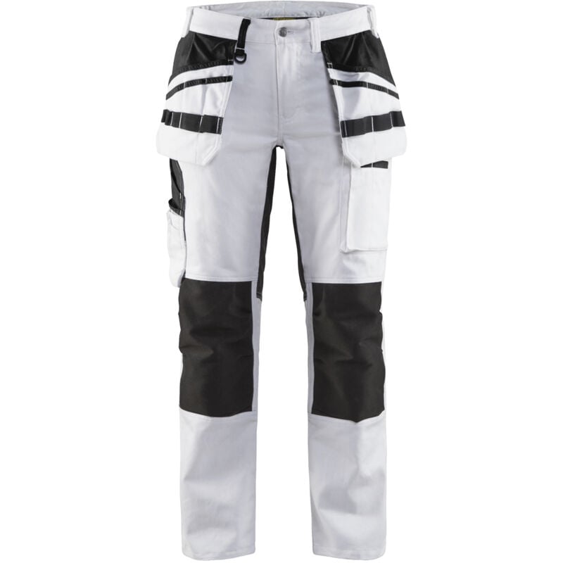 Pantalon de travail peintre stretch femme 7910 - Blanc/Noir XS - FR(34) - SE(C32) - Standards