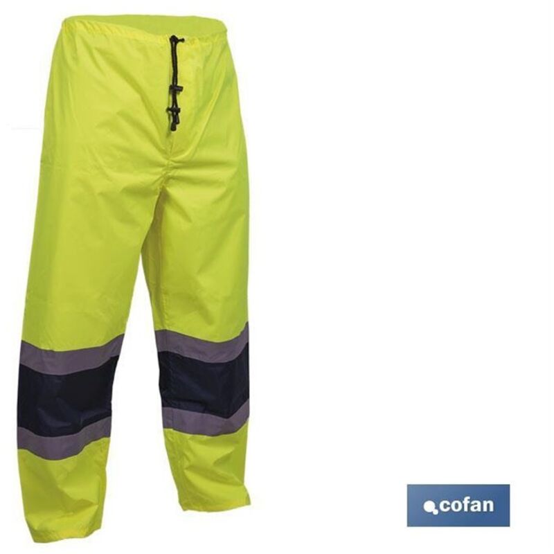 Pantalon de pluie haute visibilité modèle 'Bellatrix' Taille m avec fermeture zippée et réglage aux hanches 100% polyester