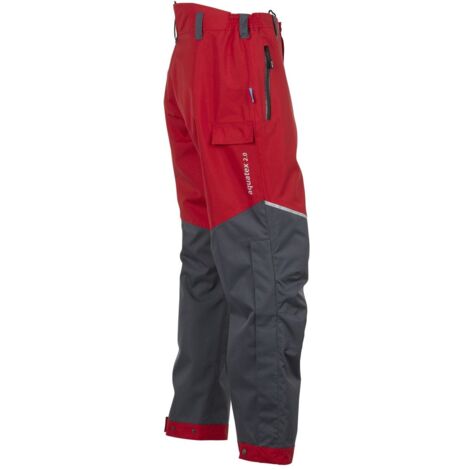 Pantalon de pluie KOX imperméable/Pantalon outdoor Aquatex 2.0 Rouge/Gris Taille 58/60
