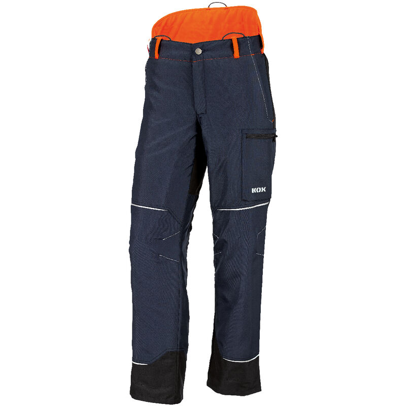 KOX Pantalon de protection anti-coupures Mistral 2.0, bleu foncé, 27 taille courte - Bleu foncé