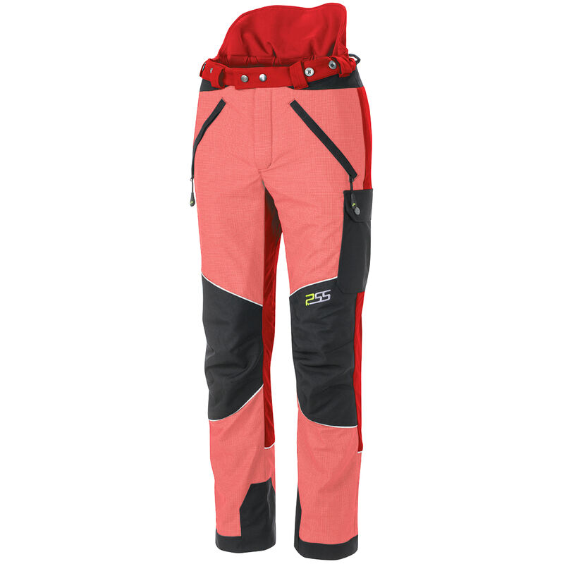PSS Pantalon de protection anti-coupures X-treme Vectran rouge/noir, taille 27 courte - Rouge/noir