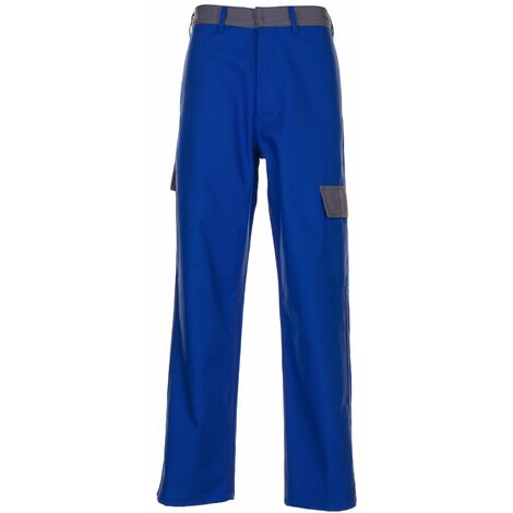 Pantalon de protection p. soudeur Major protect taille 52 bleu bleuet/gris 64 % CO / 35 % PES / 1% antistatique Fa
